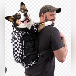 Checkered Dog Carrier Backpack